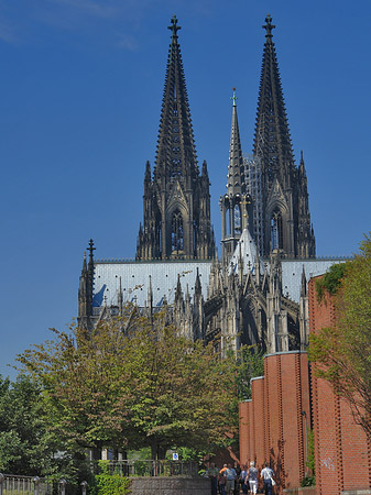 Foto Steinmauer zum Kölner Dom - Köln