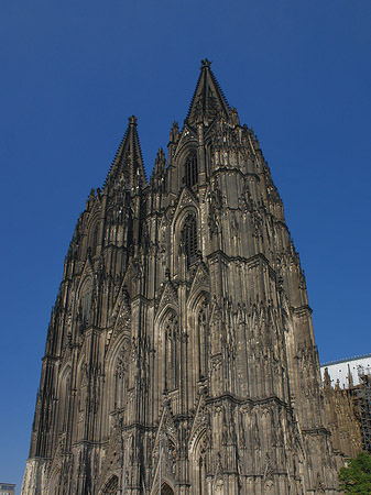 Touristen tummeln sich vor Kölner Dom Fotos