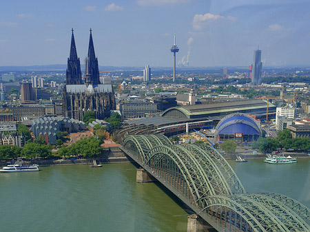 Fotos Hohenzollernbrücke und Kölner Dom aus der Ferne