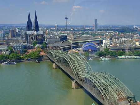 Fotos Hohenzollernbrücke und Kölner Dom aus der Ferne