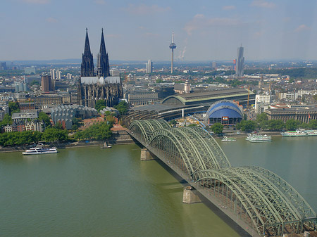 Fotos Hohenzollernbrücke und Kölner Dom aus der Ferne