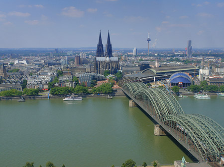 Fotos Hohenzollernbrücke und Kölner Dom aus der Ferne