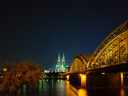 Kölner Dom hinter der Hohenzollernbrücke