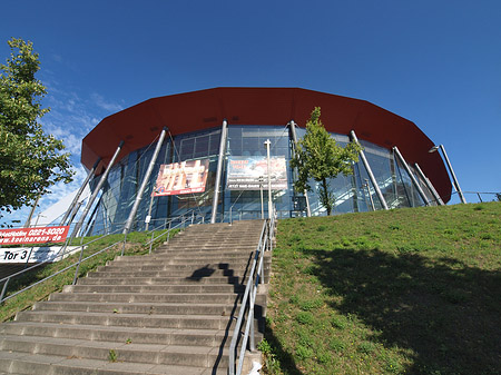 Foto Kölnarena auf der Treppe