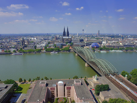 Foto Hohenzollernbrücke und Kölner Dom