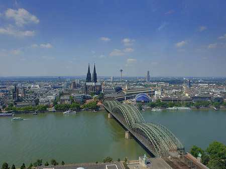 Hohenzollernbrücke und Kölner Dom Foto 