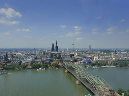 Foto Hohenzollernbrücke und Kölner Dom