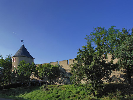 Stadtmauer und Sachsenturm am Sachsenring Fotos