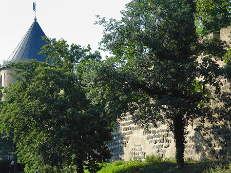 Stadtmauer und Sachsenturm am Sachsenring Fotos